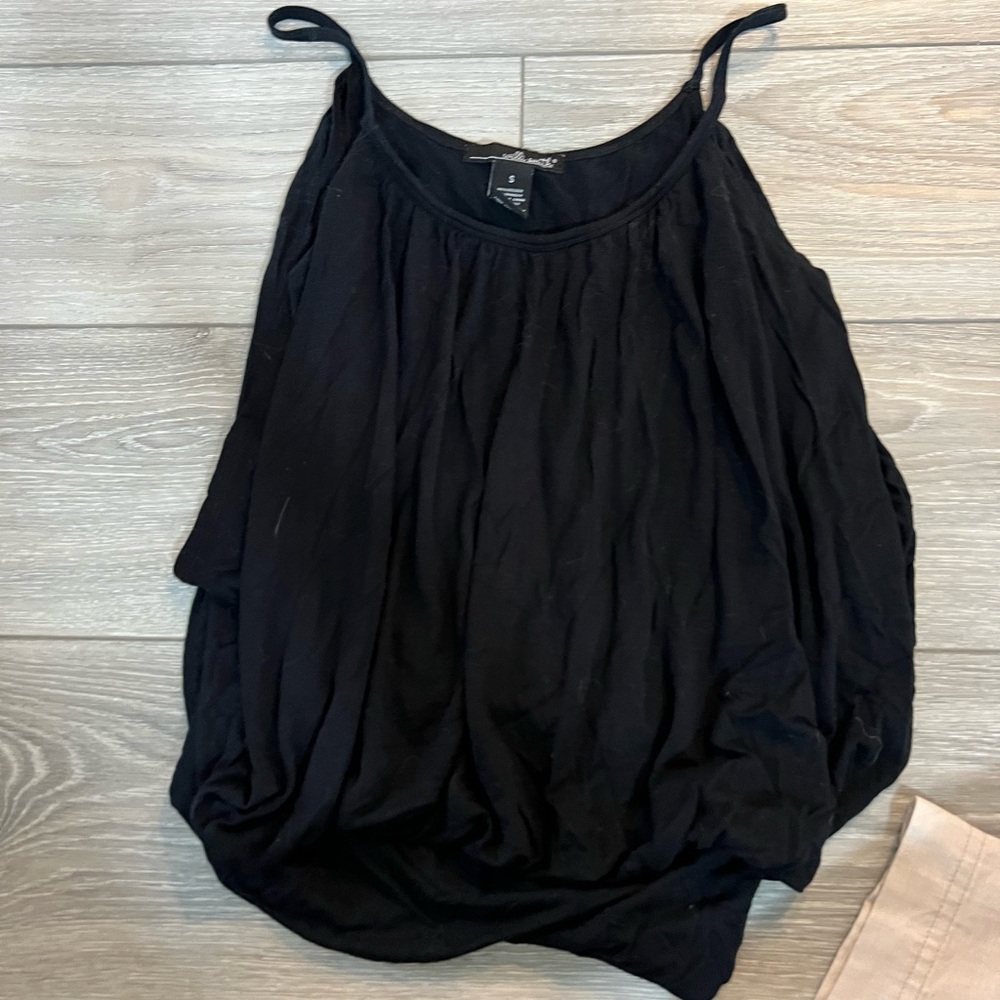 Willi Smith Black Spaghetti Strap Tank Camisole